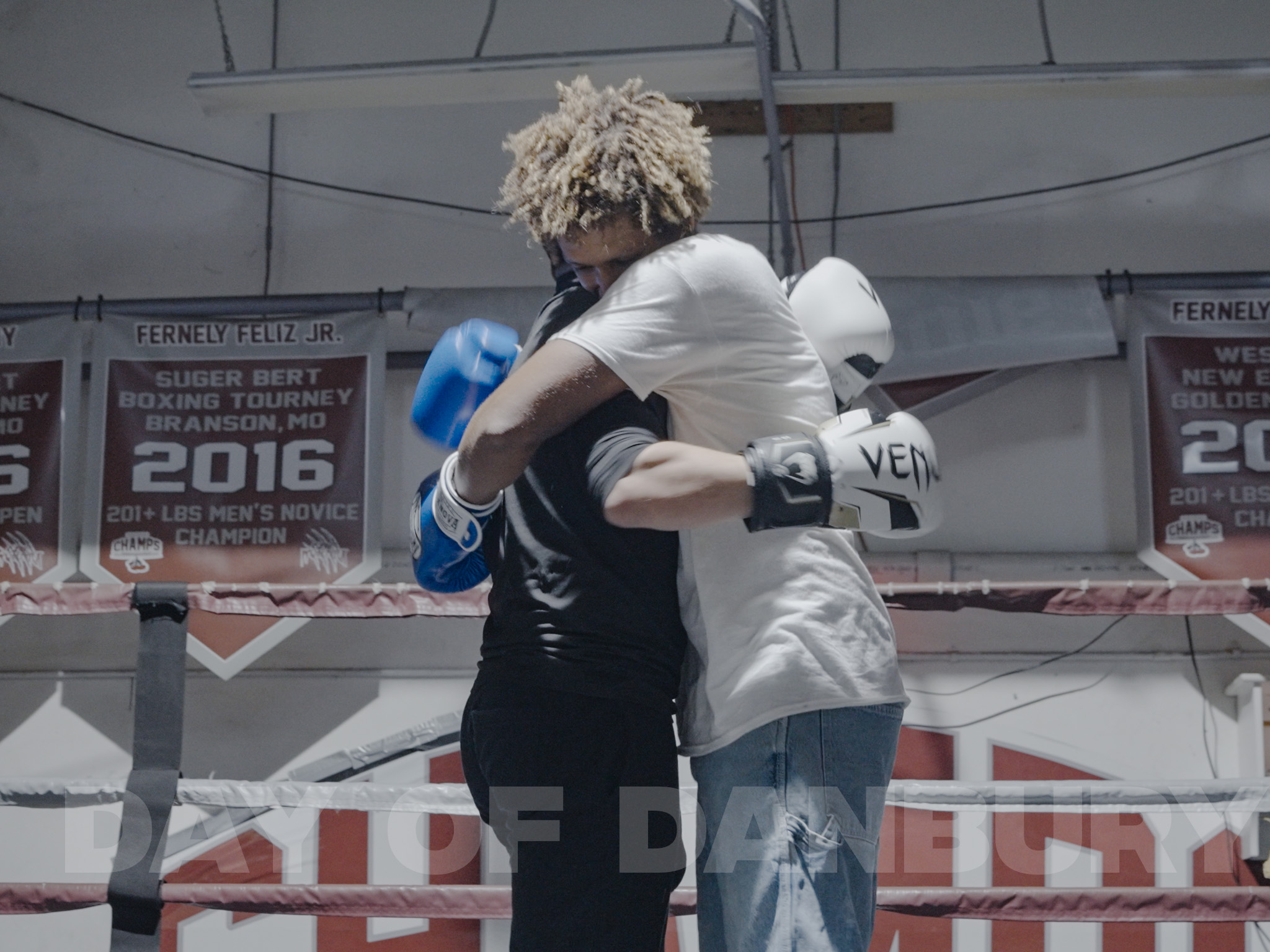 Documentary still — boxing ring